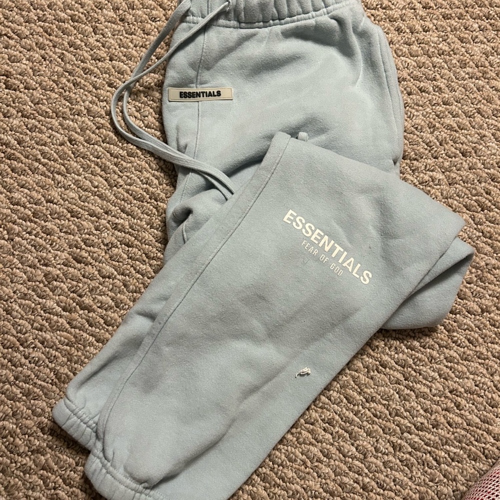 Essentials Blue Sweatpants Relaxed Fit Joggers